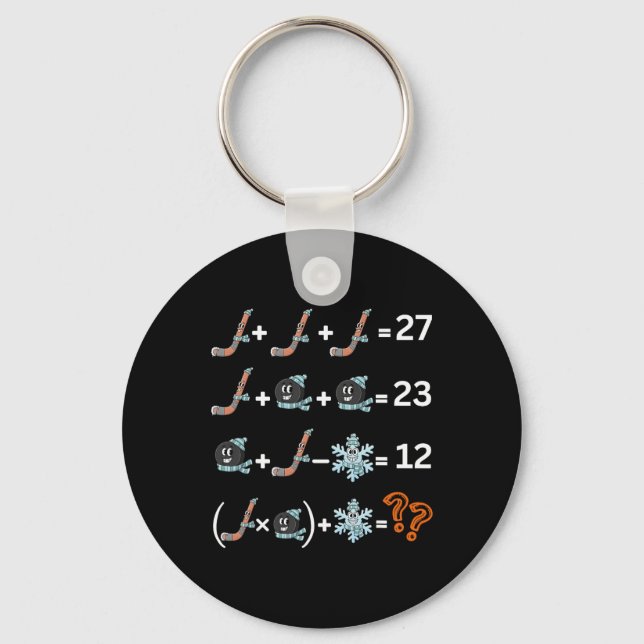 Funny 67 Hockey Drip Meme Number Math Teacher  Keychain (Front)