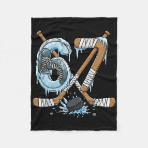Funny 67 Ice Hockey Drip Number 67 Ice Hockey _1 Fleece Blanket