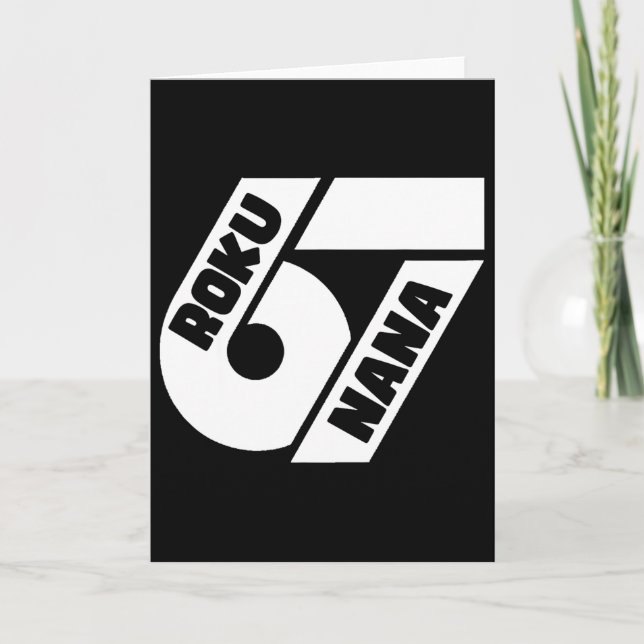 Funny 67 Japanese Meme Roku Nana Graphic Design  Card (Front)