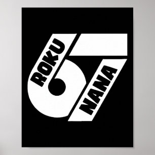 Funny 67 Japanese Meme Roku Nana Graphic Design Poster