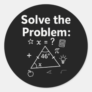 Funny 67 Math Meme Solve The Problem Teacher For S Classic Round Sticker