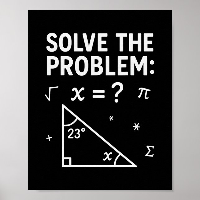 Funny 67 Math Meme Solve The Problem Teacher For S Poster (Front)