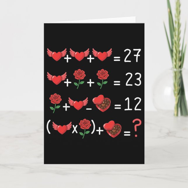 Funny 67 Math Teacher Valentine Math Teacher Women Card (Front)