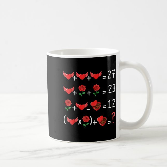 Funny 67 Math Teacher Valentine Math Teacher Women Coffee Mug (Right)
