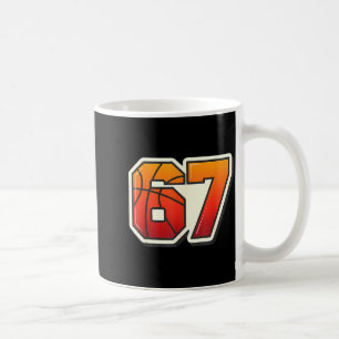 Funny 67 Meme Basketball Ice Cream Drip Six Seven  Coffee Mug