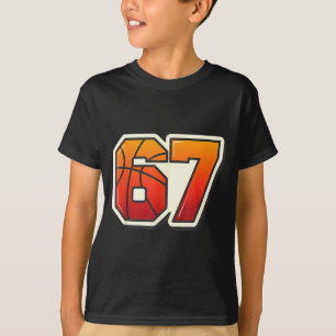 Funny 67 Meme Basketball Ice Cream Drip Six Seven T-Shirt
