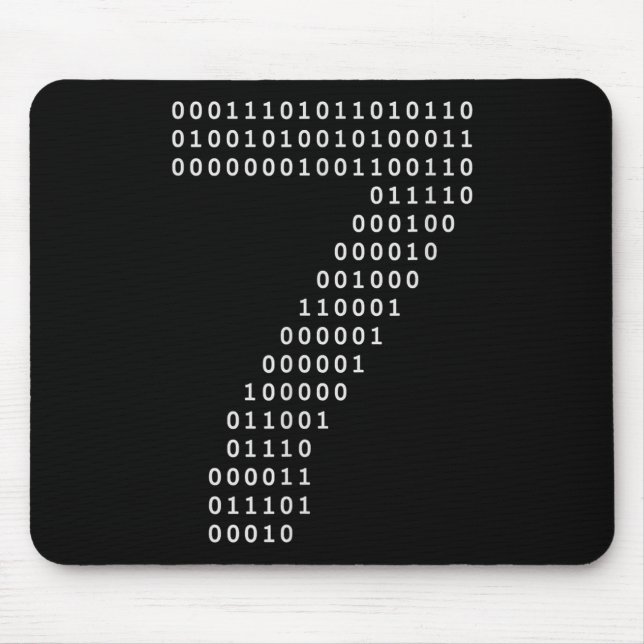 Funny 67 Meme Binary Code Tech Geek Digital Six Se Mouse Pad (Front)