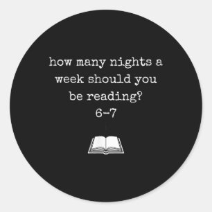 Funny 67 Meme Book Lover & Reading Humor Bookworms Classic Round Sticker