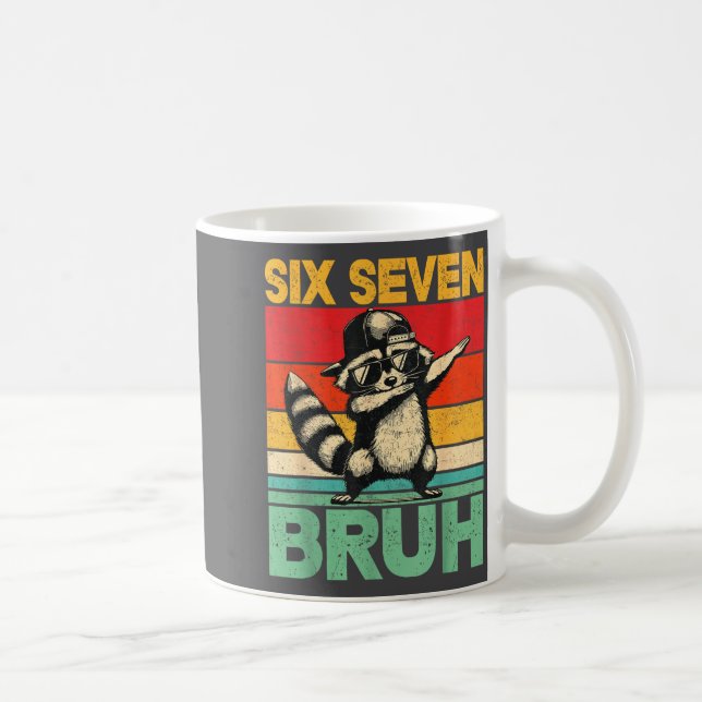 Funny 67 Meme Boys Kids 6 7 Dabbing Six Seven Bruh Coffee Mug (Right)