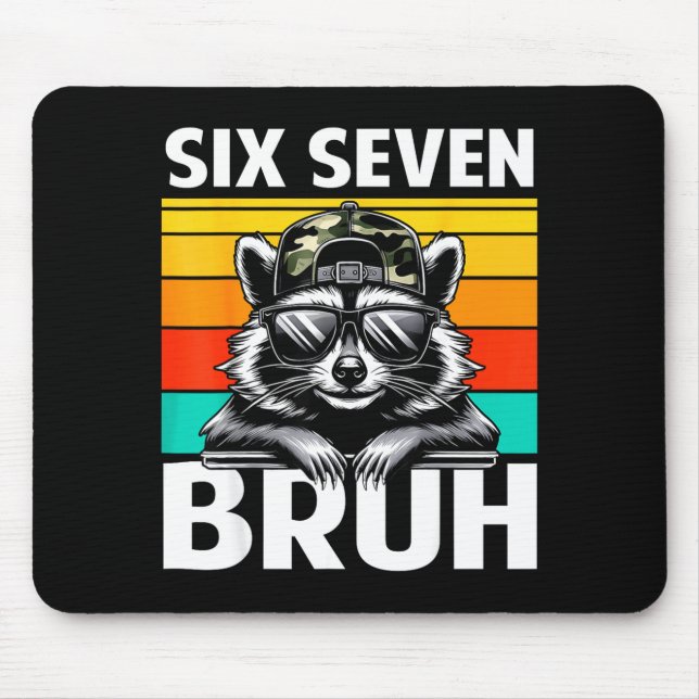 Funny 67 Meme Boys Kids Camo Hat Six Seven Bruh Ra Mouse Pad (Front)