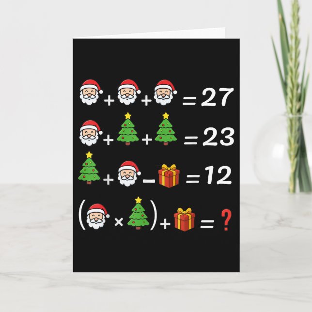 Funny 67 Meme Christmas Math Teacher Santa Six Sev Card (Front)