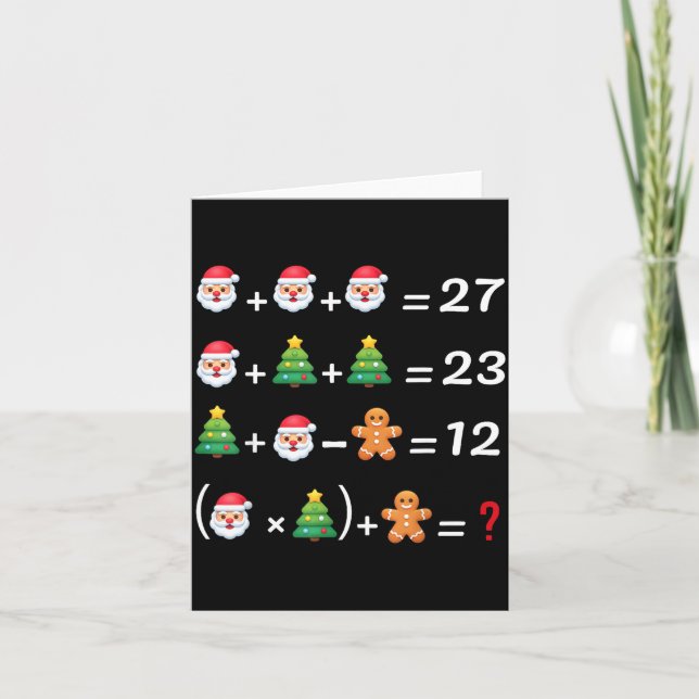 Funny 67 Meme Christmas Math Teacher Santa Six Sev Card (Front)