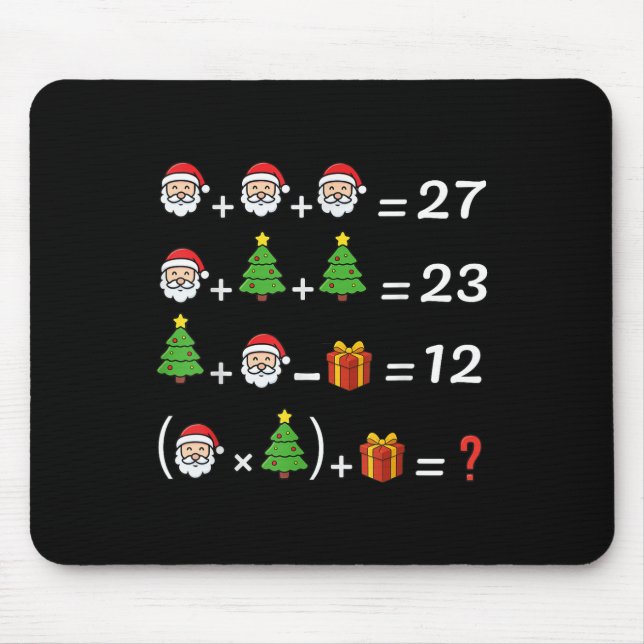Funny 67 Meme Christmas Math Teacher Santa Six Sev Mouse Pad (Front)