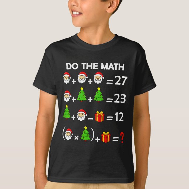 Funny 67 Meme Christmas Math Teacher Santa Six Sev T-Shirt (Front)