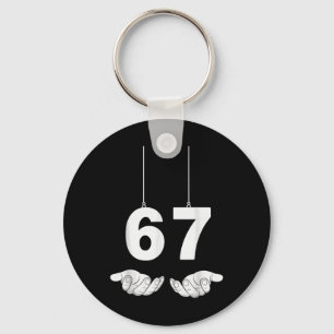 Funny 67 Meme Costume Six Seven Halloween Gen Z _1 Keychain