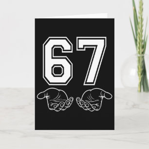 Funny 67 Meme Costume Six Seven Halloween Gen Z  Card