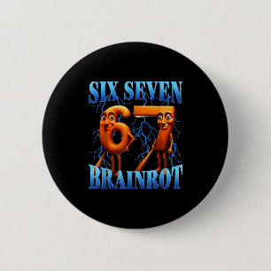 Funny 67 Meme Italian Brainrot Tung Tung Sahur Six Button