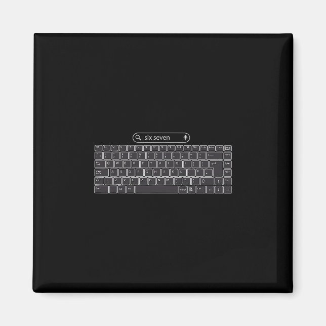 Funny 67 Meme Keyboard Buttons  Magnet (Front)