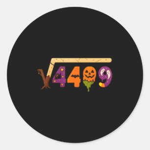 Funny 67 Meme Math Teacher 6 7 Halloween Square Ro Classic Round Sticker