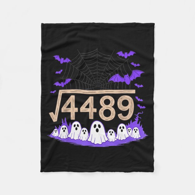 Funny 67 Meme Math Teacher 6 7 Halloween Square Ro Fleece Blanket (Front)
