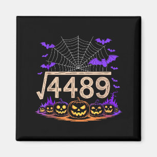 Funny 67 Meme Math Teacher 6 7 Halloween Square Ro Magnet