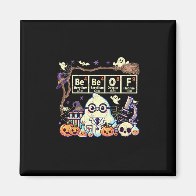 Funny 67 Meme Math Teacher 6 7 Halloween Square Ro Magnet (Front)