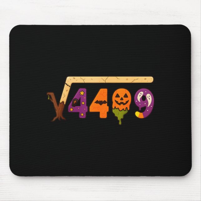 Funny 67 Meme Math Teacher 6 7 Halloween Square Ro Mouse Pad (Front)