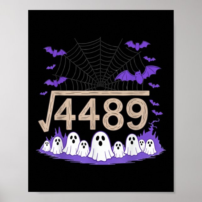 Funny 67 Meme Math Teacher 6 7 Halloween Square Ro Poster (Front)