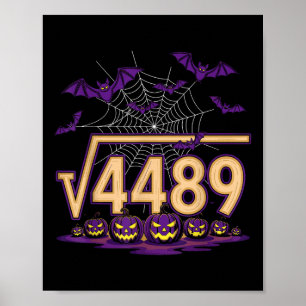 Funny 67 Meme Math Teacher Square Root 4489 Hallow Poster