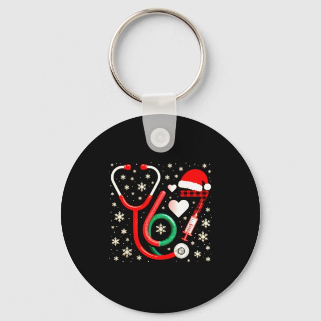 Funny 67 Meme Nurse Six Seven Nursing Festive Chri Keychain (Front)