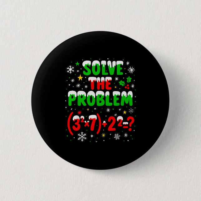 Funny 67 Meme Pemdas Elementary Math Teacher 6 7 C Button (Front)