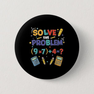 Funny 67 Meme Pemdas Elementary Math Teacher Brain Button