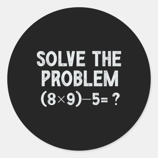 Funny 67 Meme Pemdas Elementary Math Teacher Brain Classic Round Sticker (Front)