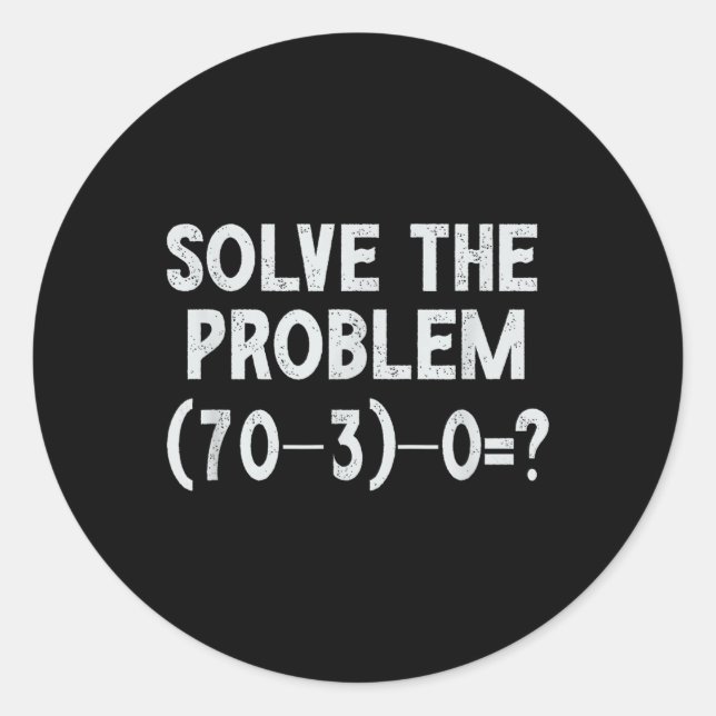 Funny 67 Meme Pemdas Elementary Math Teacher Brain Classic Round Sticker (Front)