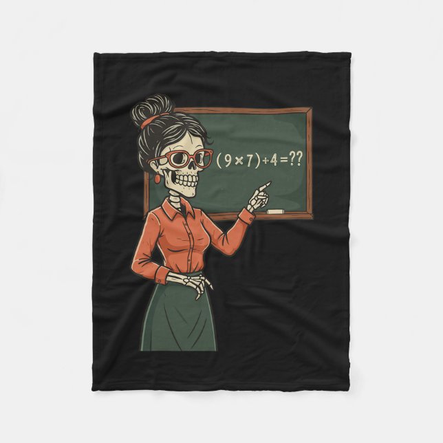 Funny 67 Meme Pemdas Elementary Math Teacher Brain Fleece Blanket (Front)