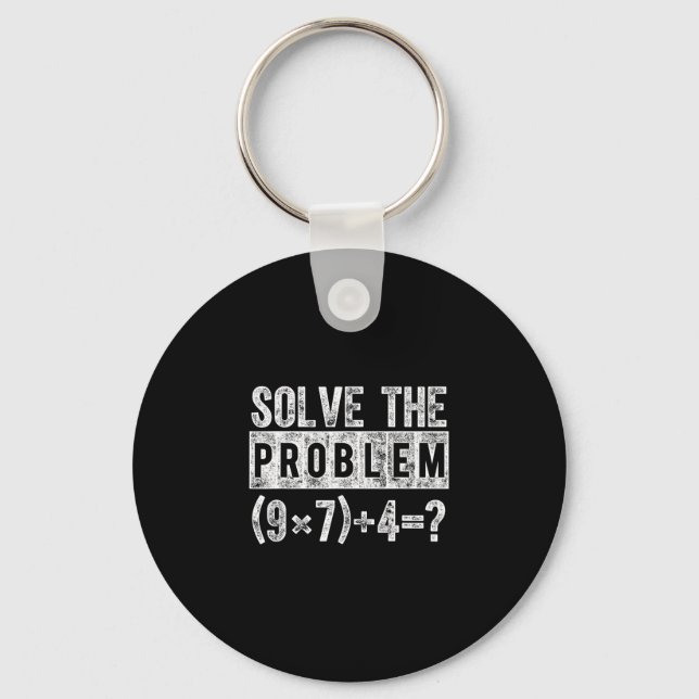 Funny 67 Meme Pemdas Elementary Math Teacher Brain Keychain (Front)