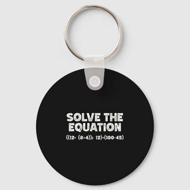Funny 67 Meme Pemdas Elementary Math Teacher Brain Keychain (Front)