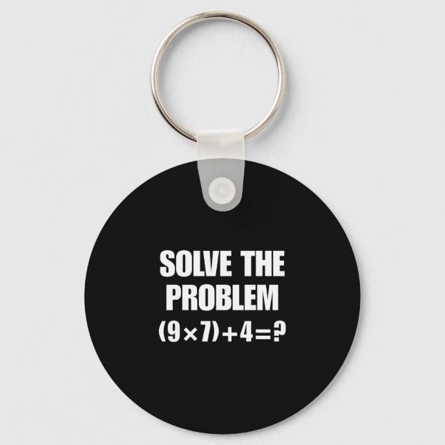 Funny 67 Meme Pemdas Elementary Math Teacher Brain Keychain (Front)