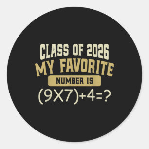 Funny 67 Meme Pemdas Math Six Seven Cl Of 2026 Gra Classic Round Sticker
