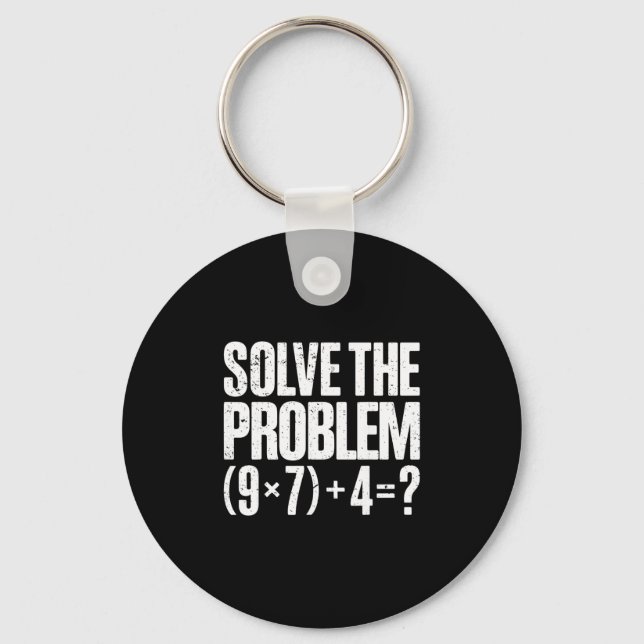 Funny 67 Meme Pemdas Math Teacher Brainrot Element Keychain (Front)