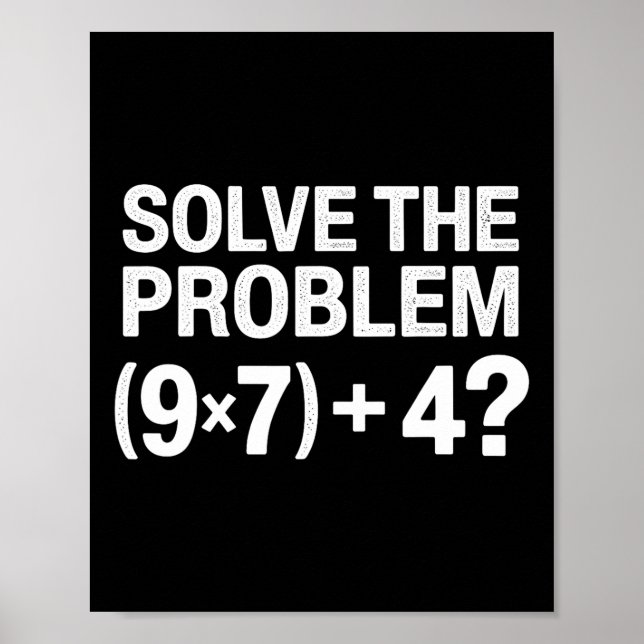 Funny 67 Meme Pemdas Math Teacher Brainrot Element Poster (Front)