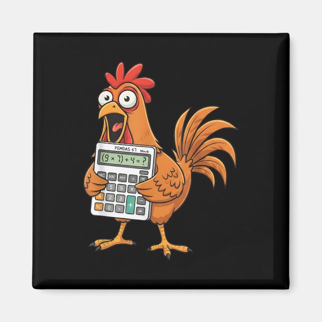 Funny 67 Meme Pemdas Math Teacher Six Seven Chicke Magnet (Front)