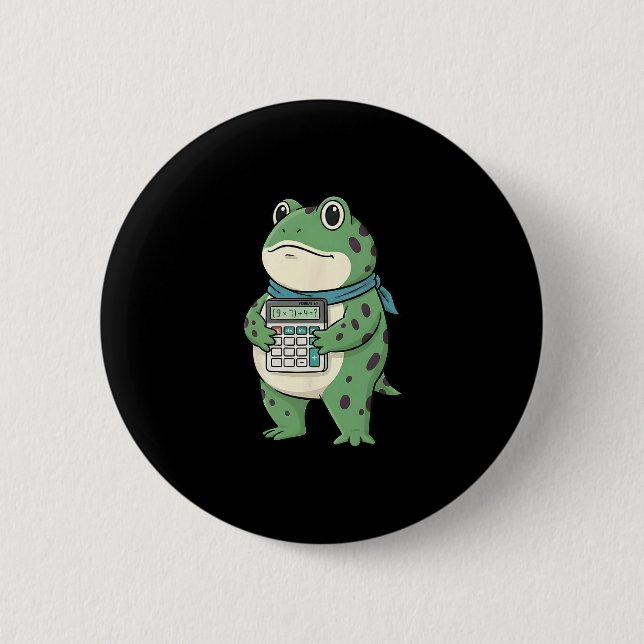 Funny 67 Meme Pemdas Math Teacher Six Seven Frog  Button (Front)