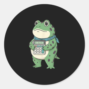 Funny 67 Meme Pemdas Math Teacher Six Seven Frog Classic Round Sticker