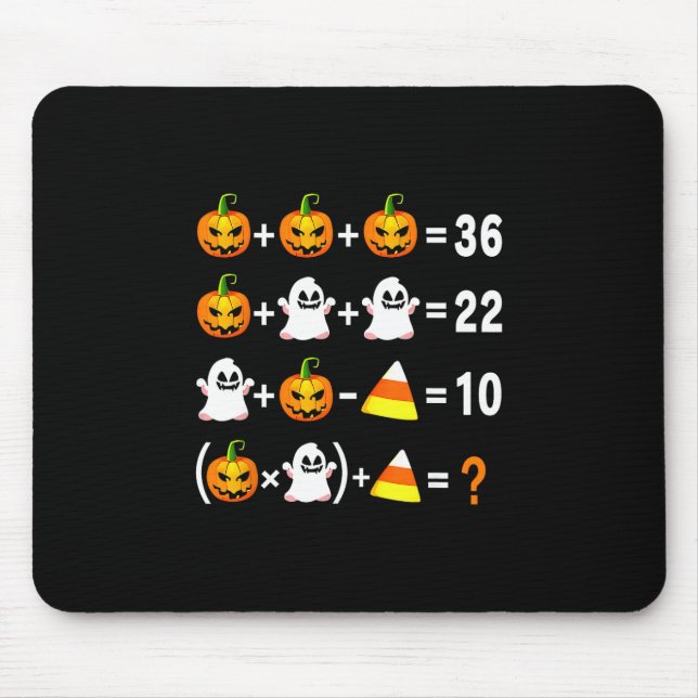 Funny 67 Meme Pumpkin Ghost Math Teacher Halloween Mouse Pad (Front)