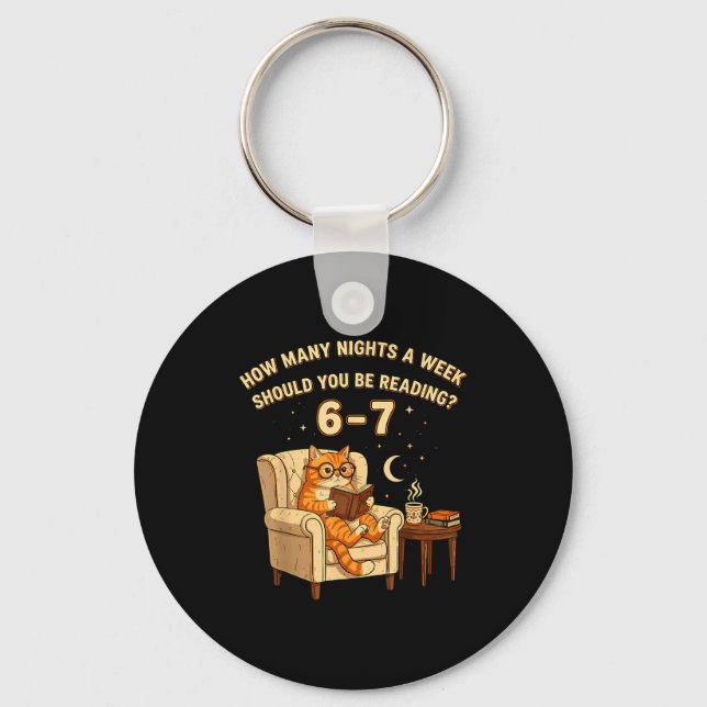 Funny 67 Meme Reading School Librarian Teacher Bra Keychain (Front)