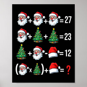 Funny 67 Meme Santa Math Teacher Christmas Pajama  Poster