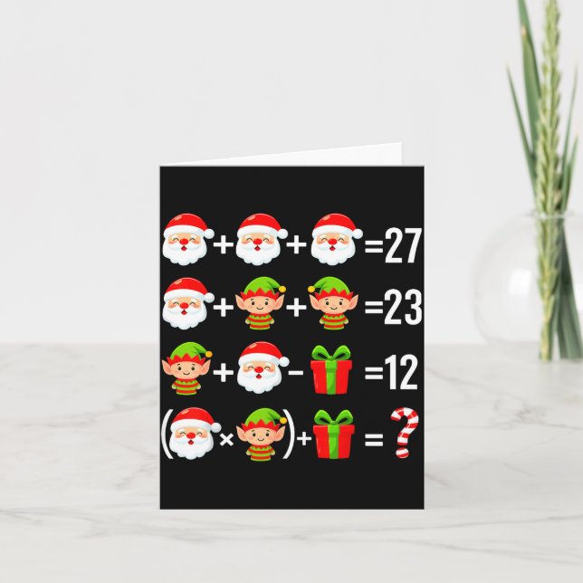 Funny 67 Meme Santa Math Teacher Christmas Six Sev Card (Front)