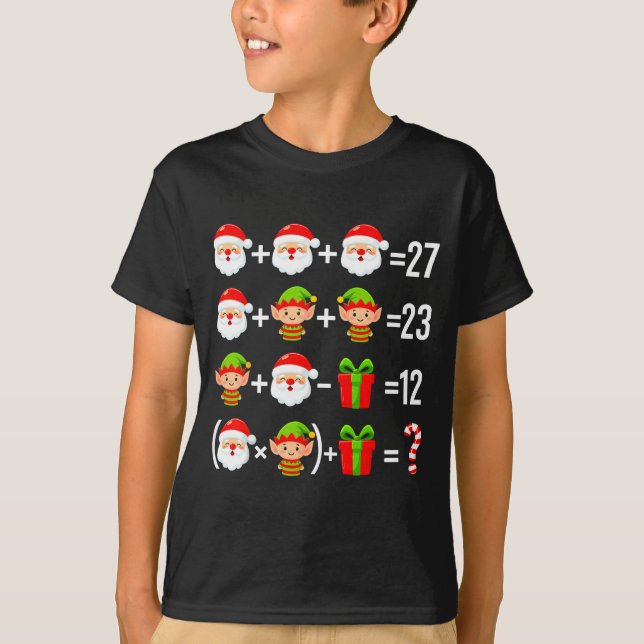 Funny 67 Meme Santa Math Teacher Christmas Six Sev T-Shirt (Front)