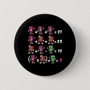 Funny 67 Meme School Math Teacher Six Seven Puzzle Button